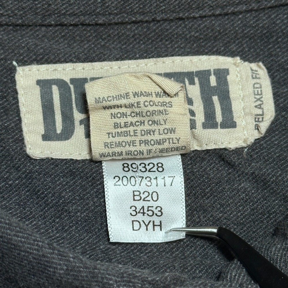 Duluth Trading Free Swingin' Button Down Flannel Shirt Mens 2XL Relaxed Charcoal - Picture 4 of 10